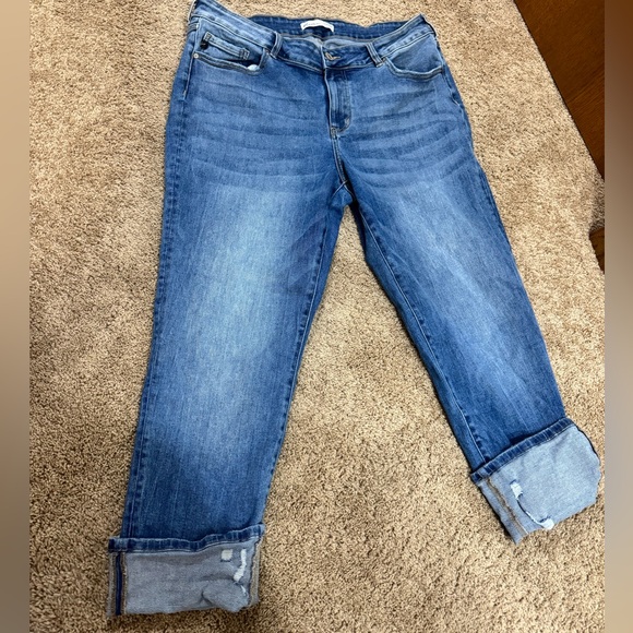 KanCan Blue Boyfriend Jeans - Picture 1 of 6